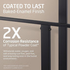 KES Free Standing Towel Rack Bathroom, Standing Towel Rack Floor with Weighted Base 2-Tier, Double Bath Towel Holder 18/8 Stainless Steel Matte Black, BTH231-BK
