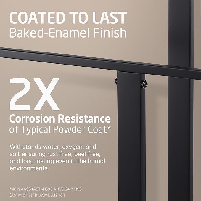 KES Free Standing Towel Rack Bathroom, Standing Towel Rack Floor with Weighted Base 2-Tier, Double Bath Towel Holder 18/8 Stainless Steel Matte Black, BTH231-BK