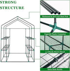 Greenhouse for Outdoors,Walk in Plant Greenhouses with Shelves,Heavy Duty with Durable PE Cover,Plant Stands Portable Green House for Garden Plants