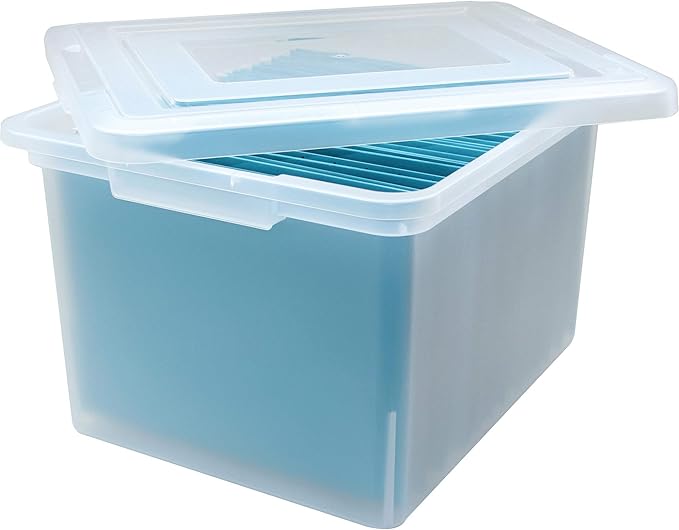 Lorell Storage Case File Box, Clear (LLR68925CT)