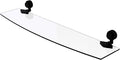 Allied Brass 433G/24-BKM 433 G Venus Collection Inch Groovy Accents Glass Shelf, 24-Inch by 5-Inch, Matte Black