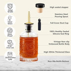 Syrup Dispenser Bottles Set, 4 Pack 7 OZ Bottles With Metal Pour Spout and Labels for Syrups, SC055 (4 Pack)