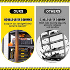 Heavy Duty 5-Tier Garage Shelving Unit (2500 LBS Capacity) – 71.2" Hx35 Wx16 D Adjustable Metal Storage Rack, Industrial Steel Utility Shelves for Garage, Pantry, Warehouse, and Basement Black