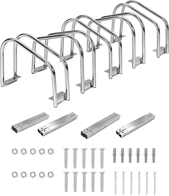 Bike Floor Stand, Freestanding Bike Parking Rack for Garage, Heavy Duty Bicycle Storage Organizer Fit 22-28" Wheels & 2.2" Tire Width,Indoor Outdoor Bike Storage Stand for Home, Apartment, Bike Shop