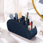 Remote Control Holder with 5 Compartments, KENOBEE Anti-slip Desktop Caddy Storage Organizer for Remote Controllers, Office Supplies, Makeup Brush, Media Accessories, Blue