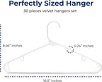 SereneLife 30 Pack Plastic Hangers, Non-Slip, Space-Saving Closet Organizers, Durable and Strong for Shirts, Sweaters, Hoodies, Kids Clothes & Dresses, Ultra-Thin, Lightweight