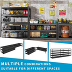72''H Garage Shelving Heavy Duty 5-Tier Adjustable Storage Shelves Unit,3000 LBS Metal Utility Rack Shelf for Industries, Warehouses, Basement,Black (72''H x 36''W x 12''D)