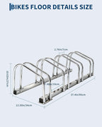 Bike Floor Stand, Freestanding Bike Parking Rack for Garage, Heavy Duty Bicycle Storage Organizer Fit 22-28" Wheels & 2.2" Tire Width,Indoor Outdoor Bike Storage Stand for Home, Apartment, Bike Shop
