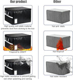 TOMKID Fireproof Document Box, Fireproof File Box with Lids, Important Document Organizer Box with Lock, Portable File Folder Organizer with Handle
