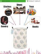 LANGYASHAN Laundry Basket Canvas Fabric Collapsible Organizer Basket for Storage Bin Toy Bins Gift Baskets Bedroom Clothes Children Nursery Hamper (Lion)