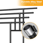 Homeiju Expandable Free Standing Towel Rack for Bathroom, 4 Tier Blanket Rack, Adjustable Blanket Holder for Bathroom, Towel Drying Rack Stand for Outdoor, Poolside, Black