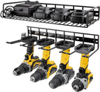 UNITEDPOWER Wall Mounted Power Tool Organizer Holder, Heavy Duty Utility Storage Rack for Battery Powered Hand Tools, Cordless Drill Rack, Workshop, Shed, Garage, Home