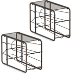 MOOACE 4 Pack Can Organizer for Pantry, Stackable Soda Can Dispenser Rack, Pantry Organizer Canned Food Storage Holder for Kitchen Refrigerator Cabinet, Bronze