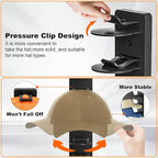 4 Pack Hat Organizer for Baseball Caps, Hat Rack for Wall, Strong Adhesive & Screw-in Cap Holder hat hangers for Closet Door & Bedroom