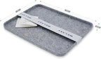 Welaxy Felt deep Storage Bins lidded Drawer Organizer Caddy for junk stuff stationery makeup jewelry closet bathroom minimalist lifestyle (Gray Lid, M)