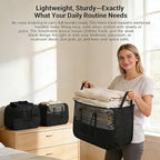 Pop Up Laundry Hamper,Collapsible Laundry Baskets,6-Piece Tear-proof Laundry Basket,Laundry Basket with enhanced handle oldable Mesh Storage Bin for Home, Dorm, Travel (Black)
