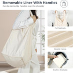 STO STO Laundry Hamper 2 Section, 100L Rolling Laundry Sorter Cart with Removable and Washable Liner Bag, Clothes Hamper with Wheels and Metal Handle for Laundry Room and Bedroom