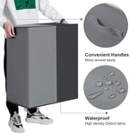 WOWLIVE Double Laundry Baseket with Lid and Removable Laundry Bags,154L Large Laundry Hamper 2 Section Collapsible Dirty Clothes Hamper for Laundry Room,College Dorm,Bathroom, Black and Grey