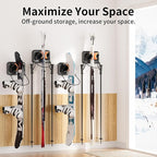 Ski Rack 1Pack, Ski/Snowboard Wall Mount, Skateboard Wall Mount, Fits Any Ski/Snowboard, Holds Up to 25lbs, Winter Gear Organizer, Vertical Ski Storage Rack for Home & Garage