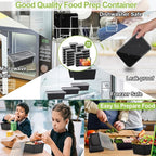 50-Pack Meal Prep Containers, 26 OZ Microwavable Reusable Food Containers with Lids for Food Prepping, Disposable Lunch Boxes, Plastic Food Boxes- Stackable, Freezer Dishwasher Healthy