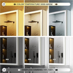 60x20 Beveled Brushed Nickel Aluminum Framed Medicine Cabinet with Flip-up Mirror Door, Surface or Recessed Dimmable Lighted Medicine Cabinet with Defogger, Outlet, and Sensor Inner Light