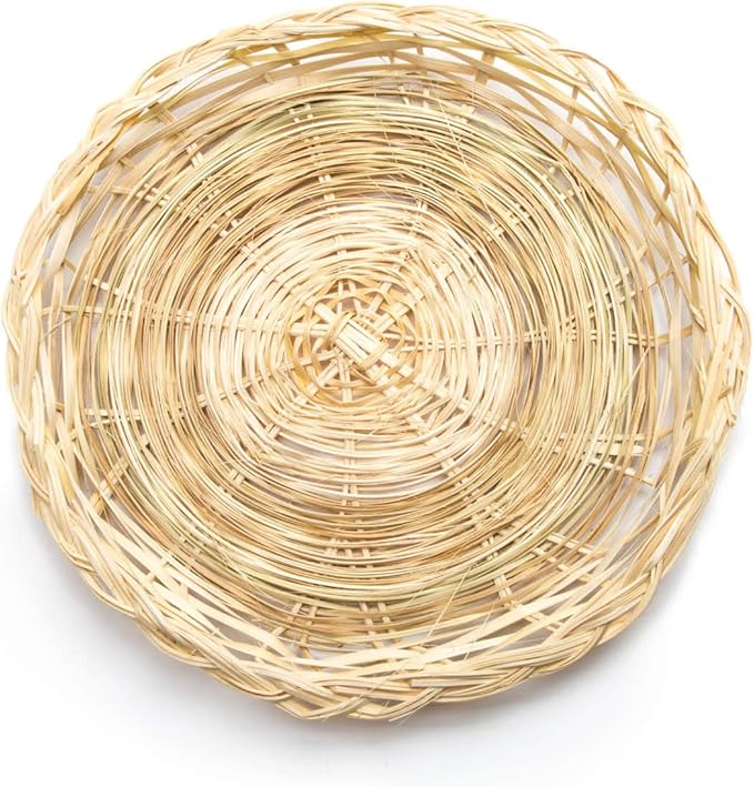 Fox Run Brown Wicker Paper Plate Holders, 9 x 9 x 0.5 inches