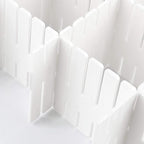 ZOENHOU 60 PCS 12.6 x 2.76 Inch White Drawer Dividers, Adjustable Premium Plastic Drawer Divider Organizers for Makeup Drawers Desktop Kitchen Drawer Organizers and Storage