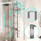 HapiRm Towel Racks for Bathroom Storage - 9 Tier Over The Door & Wall Mount Rolled Towel Storage Organizer Holder with Metal Shelf Basket for Small Bathroom, Camper, Rv - Patented
