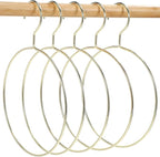 Round Clothes Hangers Metal Scarf Organizer Circular Holder for Closet Storage Home Laundry Accessories 10.03X7 Inch