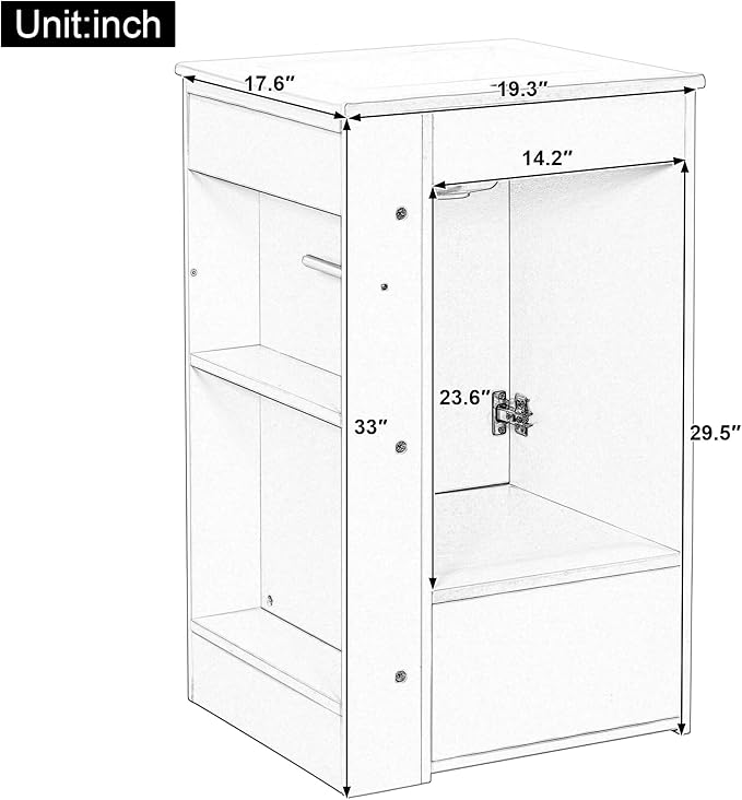 20 in Small Bathroom Vanity with Sink,Drawer,Doors and Side Storage & Toilet Paper Holder, Solid Wood & MDF Modern Single Bathroom Sink Cabinet with Drawers,Freestanding (Green,20 in)