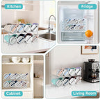 Stackable Water Bottle Organizer, Large Compartment Water Bottle Holder for Stanley 40 oz Tumbler, Kitchen Storage Organizer for Stanley Cup Accessories, Tumbler Organizer Wine Rack - Hold 8 Bottles