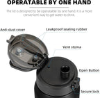 Fanhaw 24 oz Insulated Stainless Steel Water Bottle with Anti-Dust Chug Lid, Leakproof Vacuum Metal Bottle for Kids, Women & Men (Black)
