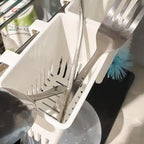 2PCS Silverware Drainer Drying Basket for Sink – Compact Kitchen Utensils Holder, Cutlery Storage Organizer with Cup, Dish Hanging Drain Rack for Forks, Spoons, Knives & Chopsticks (White, Plastic)