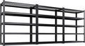 3Pack 5 Tier Heavy Duty Garage Shelving,2500LBS Adjustable Metal Storage Shelves, Boltless Industrial Shelving Unit for Garage, Basement, Warehouse, Pantry, Closet, Kitchen, 78"x 46"x 20" Black