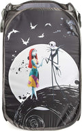 Jay Franco Disney Nightmare Before Christmas Jack & Sally Pop Up Hamper - Mesh Laundry Basket/Bag with Durable Handles (Official Disney Product)