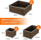 uxcell 1 Set Foldable Cloth Storage Box, 6 Slots Fabric Socks Underwear Drawer Dividers Organizers Baskets Bins for Clothes Socks Scarves Ties, Coffee