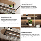 Ceiling Hanging Plant Stand Metal Wine Rack - LOFT Retro Iron Solid Wood , Wooden Hanging Wine Glass Holder, Ceiling Mounted Storage Rack, Industrial Ceiling Mount Shelves 2 Layer ( Color : Gold , Siz