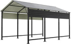 Patiowell 10x15 FT Metal Carport, Heavy Duty Carport with Reinforced Frame and Galvanized Steel Roof, Outdoor Car Port Shelter for Car, Truck, Boat and Tractor, Black