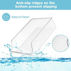 Puricon 2 Pack 16.9 oz Water Bottle Dispenser Organizer for Refrigerator Plastic Container Storage Bin for Fridge Freezer Pantry Kitchen
