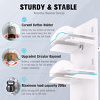 Hat Organizer for Baseball Caps 2Pack, Hat Rack for Wall with Strong Adhesive Hold up to 20 Hats, Hat Hanger Holder Display for Door Closet, Cap Organizer Storage Multilayer Two Mounting Option(White)