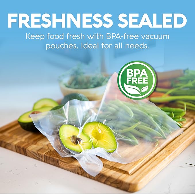 Avid Armor Chamber Vacuum Sealer Bags – Heavy Duty, BPA-Free, Pre-Cut Chamber Vacuum Bags for Food Preservation, Freezer Storage, Sous Vide and more, 250/Pack (10x10) – Multi-Use Vacuum Bags