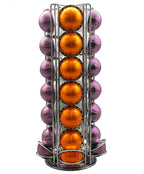 Miuly Coffee Capsule Holder For Nespresso Vertuoline, Coffee Capsule Stands Rotating Pod Rack holds 35 Nespresso Vertuo Pods, Silver