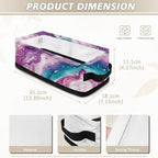 Small Storage Bins Multi-purpose Bathroom Organizer Basket Collapsible Toilet Paper Basket Space-saving Lightweight Fabric Home Storage Containers, Violet Teal Marble