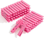 Mr. Pen- Wooden Clothes Pins, Natural Wood, 50 Pack, 2.9 Inch, Pink, Rust Resistant Clothes Pins for Hanging Clothes, Mother's Day Decoration
