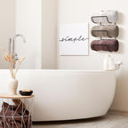 Sorbus Towel Holder for Bathroom Wall - 12 Level Wall Mounted Towel Rack Shelves for Rolled Bath Towels, Washcloths, Linen - Hanging Towel Racks for Bathroom, Spa, Salon, Towel Storage Organizer