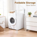 Collapsible Expandable Metal Clothes Drying Rack, Foldable & Portable Laundry Drying Rack, Space-Saving Design, Indoor & Outdoor Drying, Ideal for Laundry Room 16lb Capacity, Frosted White