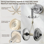 MFMYEE Kitchen Suction Cup Hook, 360 Degree Rotating Storage with Multiple Claws, Punch-Free Organizer, Shower Suction Cup with 6 Hooks (Transparent)