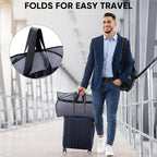 BALEINE 2PK Heavy Duty Garment Bag with Shoe Storage Travel Bag for Dresses, Suit, Coats Travel Essential (54", Grey)