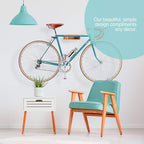 WOKK Wooden Bike Wall Mount - Horizontal Bicycle Wall mount for Home or Garage, Wall Bike Rack for apartment, Your Elegant Indoor Bike Storage