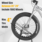 CyclingDeal Bicycle Floor Parking Rack Stand - for Mountain MTB Road Bike - Indoor Home Garage Storage - Adjustable for 3 Fat Bikes